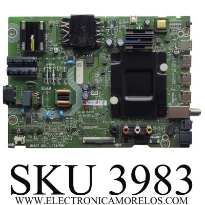 MAIN FUENTE COMBO ORIGINAL PARA TV HISENSE 4K UHD SMART TV / NUMERO DE PARTE 311441 / RSAG7.820.11723/ROH / 311442 / 50A53FUR / 3TE50N22455G / PANEL HD500Y1U52-T0L2 / DISPLAY T500QVN04.1 / T500QVN03.7 / MODELO 50R6E4 50A53FUR